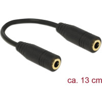 Delock Adapter Audio Stereo Jack 3.5 mm 4 pin female > female 13 cm