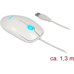 Delock Optical 3-button LED Mouse USB Type-A white