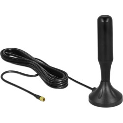 Delock LTE Antenna SMA plug 3 - 5 dBi 12.4 cm fixed omnidirectional with magnetic base and connection cable RG-174 A/U 3 m outdo
