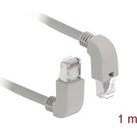 Delock Network cable RJ45 Cat.6A S/FTP upwards / downwards angled 1 m
