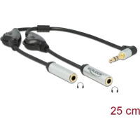 Audio adapteris 3.5mm 3pin male > 2x 3pin female, Delock