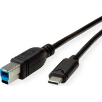 USB 3.2 Gen1, kabelis, C - B, M/M, melns, 1.8m, Roline