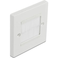 Delock Cable Management Cover 86 x 86 mm with white Brush Strips