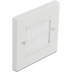 Delock Cable Management Cover 86 x 86 mm with white Brush Strips