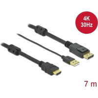 Delock HDMI to DisplayPort cable 4K 30 Hz 7 m
