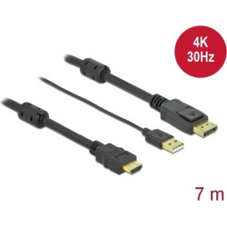 Delock HDMI to DisplayPort cable 4K 30 Hz 7 m