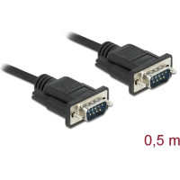 Delock RS-232 Cable Serial D-Sub9 male to male with narrow plug housing 0.5 m