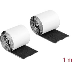 Delock Hook-and-loop tape self-adhesive L 1 m x W 50 mm black
