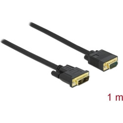 Delock Cable DVI 12+5 male to VGA male 1 m