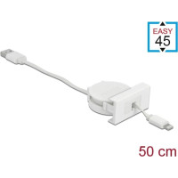 Delock Easy 45 Module USB 2.0 Retractable Cable USB Type-A to 8 Pin Lightning female white