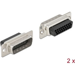Delock D-Sub HD 26 pin crimp male, metal, 2 pieces
