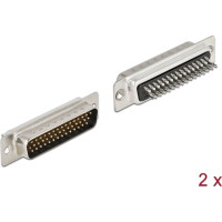 Delock D-Sub HD 44 pin male metal, solder version, 2 pieces
