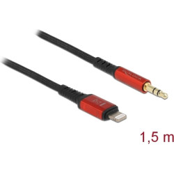 Delock Audio Cable 8 pin Lightning™ male to Stereo jack male 3.5 mm 3 pin 1.5 m