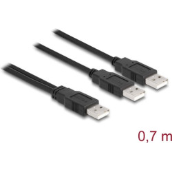 Delock USB 2.0 cable Type-A to 2 x Type-A 70 cm