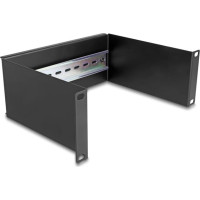 Delock 10″ DIN rail Panel 2U black