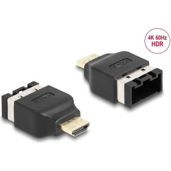 Delock HDMI Automotive adapter HDMI-E female to HDMI-A male 4K 60 Hz