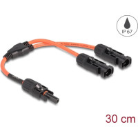 Delock DL4 Solar Splitter Cable 1 x female to 2 x male 30 cm red