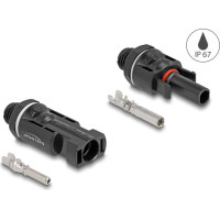 Delock DL4 Solar Connectors for crimping, male and female, black 2 pcs