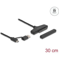 Delock USB to SATA 6 Gb/s Converter with USB Type-C™ or USB Type-A connector