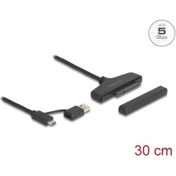 Delock USB to SATA 6 Gb/s Converter with USB Type-C™ or USB Type-A connector