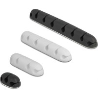 Delock Cable holder self-adhesive combo set 4 pieces black / white
