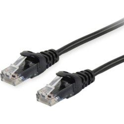 Equip Patchkabel Cat6   U/UTP 2xRJ45  1.00m schwarz Polybeutel