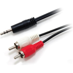 Equip 14709207 audio kabelis 2,5 m 3.5mm 2 x RCA Melns
