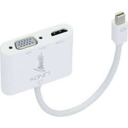 Lindy Mini DisplayPort to HDMI & VGA Converter