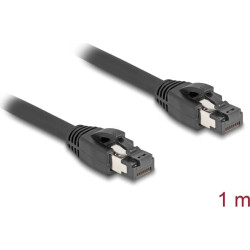 Delock RJ45 Network Cable Cat.8.1 S/FTP 1 m up to 40 Gbps black
