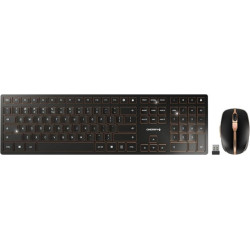 Cherry DW 9100 SLIM tastatūra Pele iekļauta Universāls RF bezvadu sakari + Bluetooth QWERTY Amerikāņu angļu valoda Melns