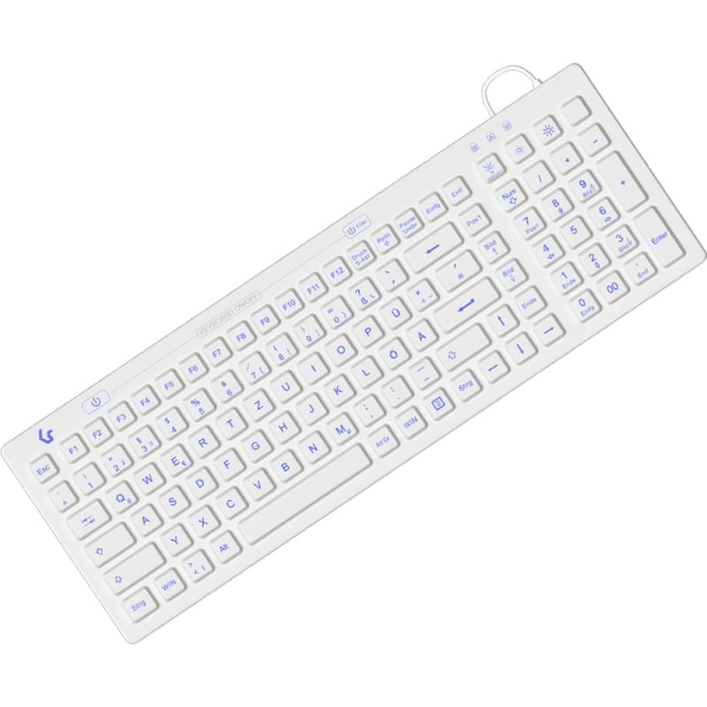 Keysonic KSK-6031INEL tastatūra Rūpniecisks USB QWERTZ Vācu Balts