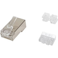 Equip 121147 vadu savienotājs RJ-45 Satīna tērauds, Caurspīdīgs