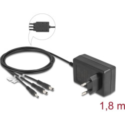 Delock External Power Supply DC 3.5 x 1.35 mm, DC 5.5 x 2.1 mm, DC 5.5 x 2.5 mm 12.0 V / 3.0 A / 36.0 W