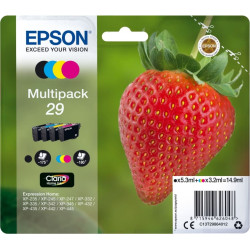 Epson Strawberry C13T29864012 tintes kārtridžs 1 pcs Oriģināls Standarta produktivitāte Melns, Tirkīzzils, Fuksīns, Dzeltens