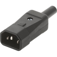 Bachmann IEC320 C14 plug 10A/250VAC, Screw connection, black