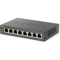 D-Link DGS-1008P/E tīkla pārslēgs Nepārvaldīts L2 Power over Ethernet (PoE) Melns