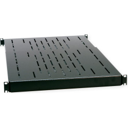 Apranet VARIplain 19"-Fachboden 1HE tiefenvariabel, schwarz