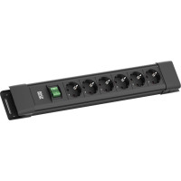 Bachmann CONNECTUS 6xCEE7/3, 1xSchalter 2,0m CEE7/7 Schwarz