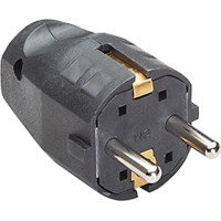 Bachmann mounting plug, for supply cable H03VV-F3G0.75-1.0-1.5mm, black