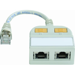 Telegärtner TELEGÄRTNER T-Adapter, Ausgang auf 2x 10Base-T