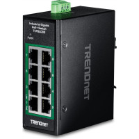Trendnet 8-Port Industrial Gigabit PoE+ DIN-Rail Mini Switch
