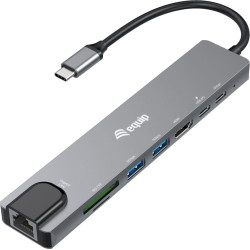 Equip 133497 dokstacija Vadu USB Veids-C Melns, Pelēks