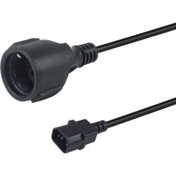 Equip 112106 elektrības kabelis Melns 0,25 m IEC C14 CEE7/3