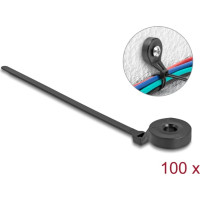 Delock Cable Tie with Fastening Eyelet L 180 x W 6 mm black 100 pieces