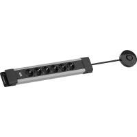 Bachmann CONNECTUS 6xCEE7/3, 1xFerntaster 2,0m CEE7/7 Grau