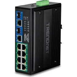 Trendnet 10-Port Industrial Gigabit 400W PoE++ DIN-Rail Swit