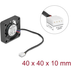 Delock Axial Fan 12 V DC, 40 x 40 x 10 mm black