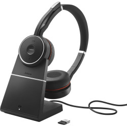 Jabra Evolve 75 SE Austiņas Vadu & Bezvadu Zvani / mūzika Bluetooth Uzlādes statīvs Melns