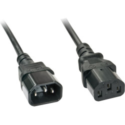 Lindy 2m C14 to C13 Mains Extension Cable, black