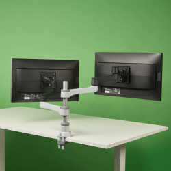 R-Go Tools RGOVLZE4TWSI monitora stiprinājums un statīvs 81,3 cm (32") Galds Melns, Sudrabs